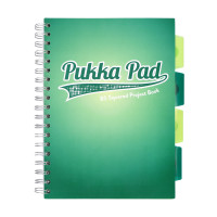 Kołozeszyt B5/100k. kr Project Book Dark Teal 80g Pukka Pad