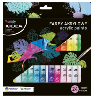 Farby akrylowe 24 kolory Kidea FAA24KA Derform