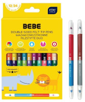 Mazaki dwustronne 12/24 kol.BEBE Kids Interdruk