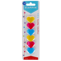 Magnes serce 3cm 6szt Starpak 481540
