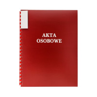Teczka do akt osob. ABCD A4 Warta czerwona bind. zewnętrzna bez treści 1824-339-002