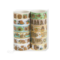 Zestaw taśm Washi Kapibara 1,5cmx2m 12szt DPCA-031 Dalprint