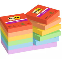 Karteczki samoprzylepne Post-it Super Sticky Playful 47,6x47,6mm 12x90 karteczek