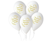 Balon Premium Pierwsza Komunia Św.(kłosy) 12"/5 szt.