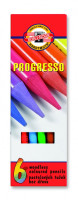 Kredki ołówkowe Koh-I-Noor Progresso 6 kolorów