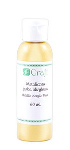 Farba akrylowa metaliczna złota 60ml. DPFM-001 Dalprint