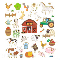 Naklejki - Farma (32szt.) DPNK-068 Dalprint