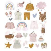 Naklejki z brokatem Baby Girl 25szt DPNK-153 Dalprint