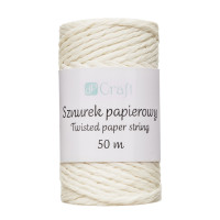 Sznurek papierowy skręcany 50m DPSZ-017 Dalprint ecru
