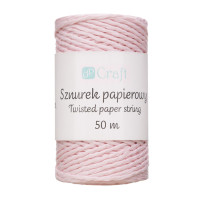 Sznurek papierowy skręcany 50m DPSZ-017 Dalprint różowy