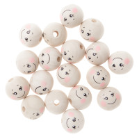 Drewniane koraliki, kulki, 2 cm Buźki 40g GRKO-134 Dalprint
