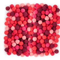 Pompony poliestrowe 1 cm Czerwone 120 szt. KSPO-026 Dalprint