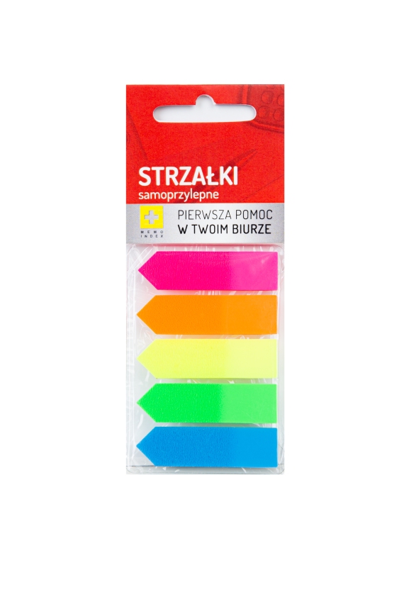 Zakładki indeksujące 12x45mm 5kol. 25k strzałki flourescencyjne Dalpo